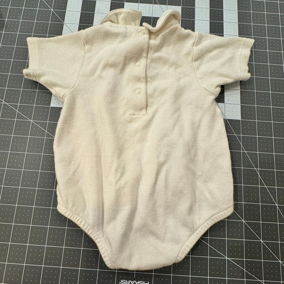 VTG Y2K Disney Winnie the Pooh Romper Kids 6-9M Cream Cotton Classic Embroidered - Picture 6 of 7